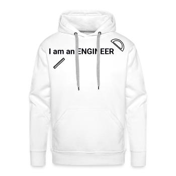 I Am an Engineer - Men's Premium Hoodie - white - Front - Liam (192cm)