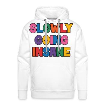 Slowly Going Insane Clowncore Aesthetic Kidcore - Men's Premium Hoodie - white - Front - Liam (192cm)
