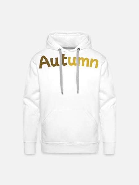 Autumn Vibes - Warm Fall Colors Minimalist - Men's Premium Hoodie - white