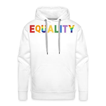 Equality - Men's Premium Hoodie - white - Front - Liam (192cm)
