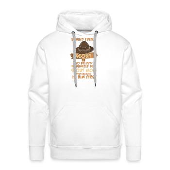 Scout Mom Supportive Quote Outdoor Design - Men's Premium Hoodie - white - Front - Liam (192cm)