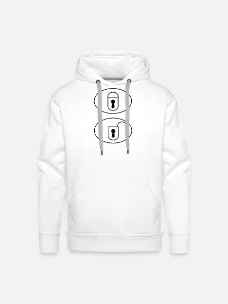 Car Remote Control Buttons - Men's Premium Hoodie - white