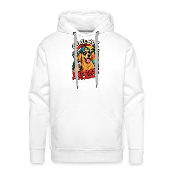 Good Boy With Bad Ideas Funny Golden Retriever Sum - Men's Premium Hoodie - white - Front - Liam (192cm)