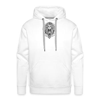 Skull Crest with Wings Emblem - Men's Premium Hoodie - white - Front - Liam (192cm)