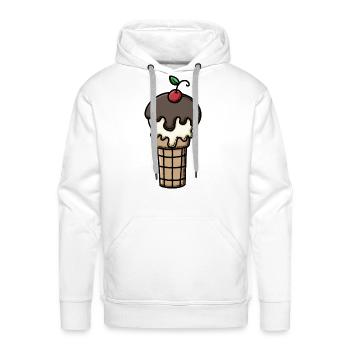 Ice cream cone - Men's Premium Hoodie - white - Front - Liam (192cm)