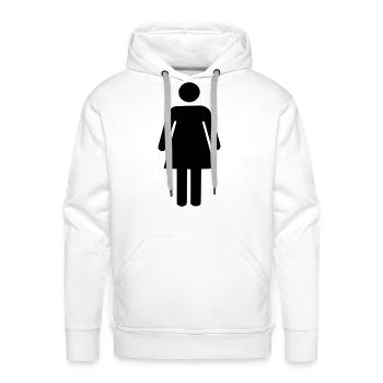 woman - Men's Premium Hoodie - white - Front - Liam (192cm)