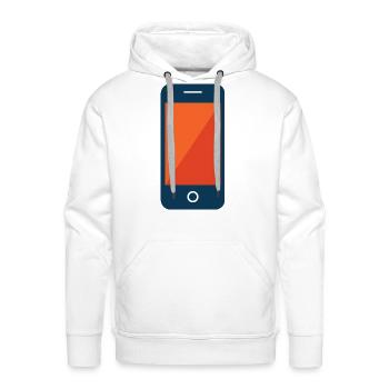 smart phone - Men's Premium Hoodie - white - Front - Liam (192cm)