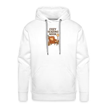 Cozy Reading Nook Illustration - Men's Premium Hoodie - white - Front - Liam (192cm)