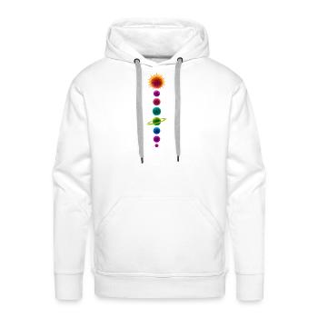 futuristic solar system - Men's Premium Hoodie - white - Front - Liam (192cm)