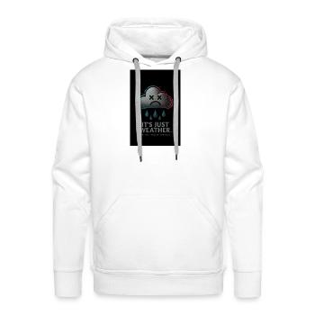 Neon Rain Cloud Its Just Weather - Men's Premium Hoodie - white - Front - Liam (192cm)