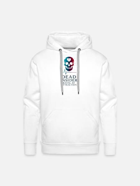 Dead Insider Skull Gradient - Men's Premium Hoodie - white
