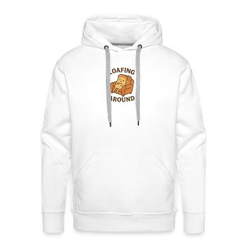 Loafing Around - Men's Premium Hoodie - white - Front - Liam (192cm)