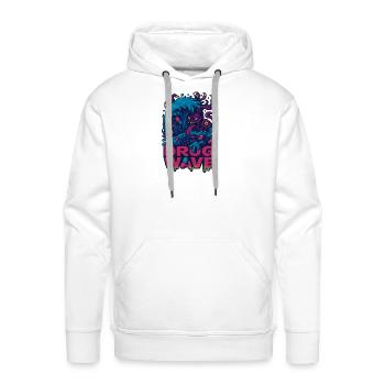 Psychedelic Pill Wave - Men's Premium Hoodie - white - Front - Liam (192cm)