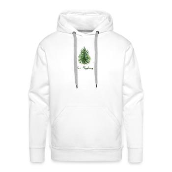 New Beginning Pine Tree Design - Men's Premium Hoodie - white - Front - Liam (192cm)