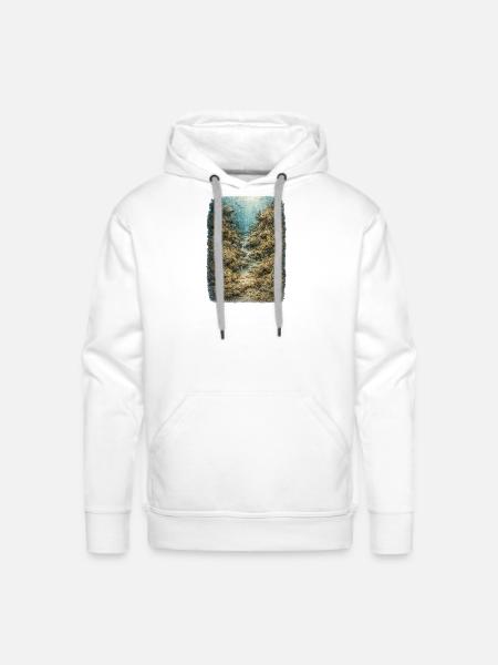 Hidden Ocean Animals - Men's Premium Hoodie - white