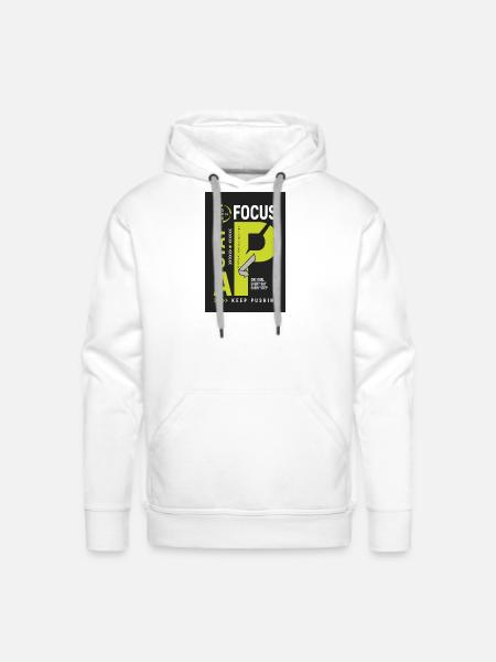 one goal every day every step - Men's Premium Hoodie - white
