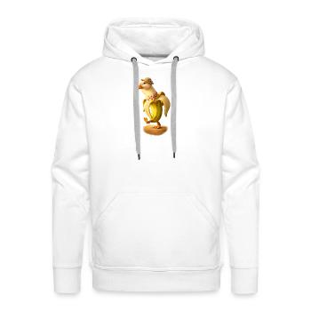 Cute Banana Duck Wearing Straw Hat - Funny Cottage - Men's Premium Hoodie - white - Front - Liam (192cm)