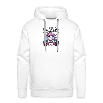 Strong Unicorn Powerlifting - Men's Premium Hoodie - white - Front - Liam (192cm)