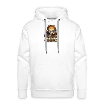 90s Music Grumpy Cat Nostalgia - Men's Premium Hoodie - white - Front - Liam (192cm)