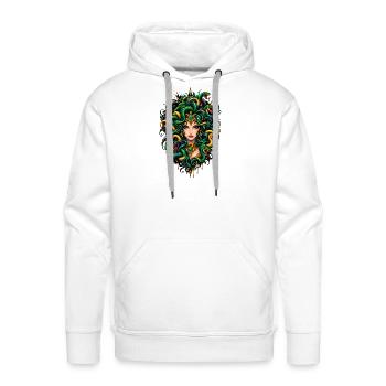 Medusa2 - Men's Premium Hoodie - white - Front - Liam (192cm)
