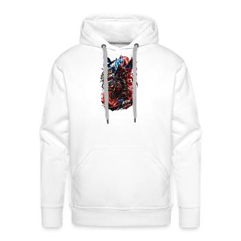 Chase Dreams Not Limits – Cyber Biker - Men's Premium Hoodie - white - Front - Liam (192cm)