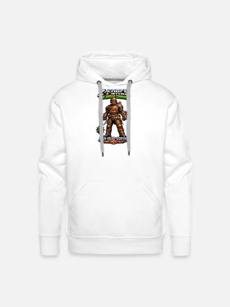 Z-FORCE: MAN-DEAD-GORYAN - Men's Premium Hoodie - white