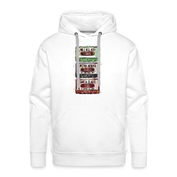 Christmas Tape - Men's Premium Hoodie - white - Front - Liam (192cm)