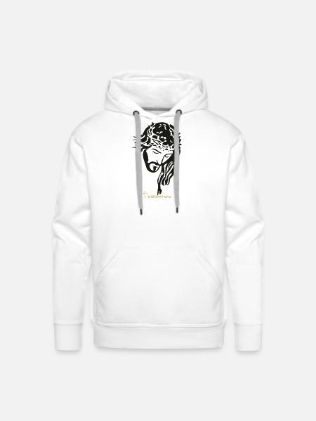 JESUS - Men's Premium Hoodie - white