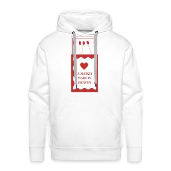 A Match Made In Heaven - Men's Premium Hoodie - white - Front - Liam (192cm)