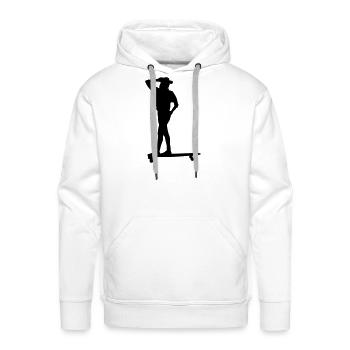 Longboard - Men's Premium Hoodie - white - Front - Liam (192cm)