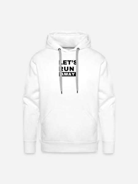 Let Run Away - Men's Premium Hoodie - white