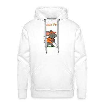 Mouse Golfer - Men's Premium Hoodie - white - Front - Liam (192cm)