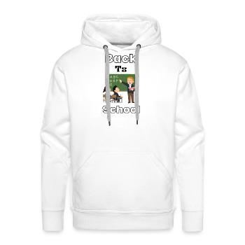 Back to School Classroom Lesson - Men's Premium Hoodie - white - Front - Liam (192cm)