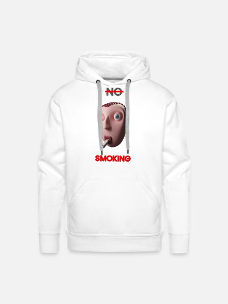 No smoking Art - Men's Premium Hoodie - white