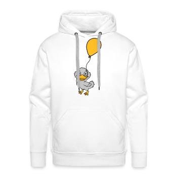 Balloon small cute duckling - Men's Premium Hoodie - white - Front - Liam (192cm)