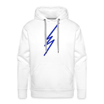 lightning strike - Men's Premium Hoodie - white - Front - Liam (192cm)