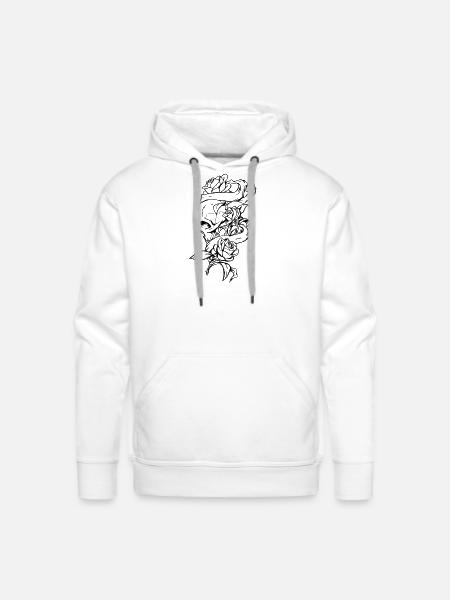 skullandrose - Men's Premium Hoodie - white
