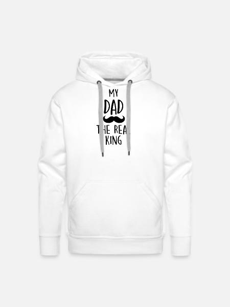 My Dad The real king - Men's Premium Hoodie - white