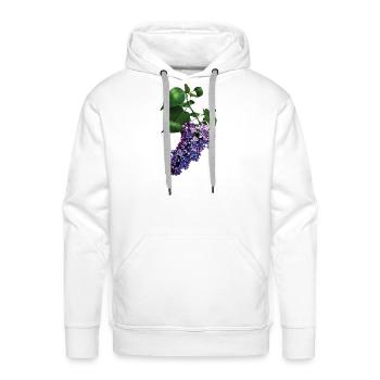 Graceful Purple Lilacs - Men's Premium Hoodie - white - Front - Liam (192cm)