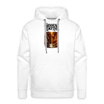 Hidden Depths Canyon Glow - Men's Premium Hoodie - white - Front - Liam (192cm)