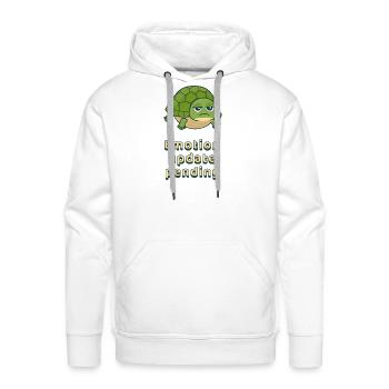 Turtle Mood Update Pending - Men's Premium Hoodie - white - Front - Liam (192cm)