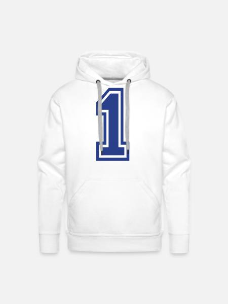 1 - Men's Premium Hoodie - white