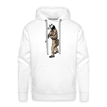 Desert Fox - Men's Premium Hoodie - white - Front - Liam (192cm)