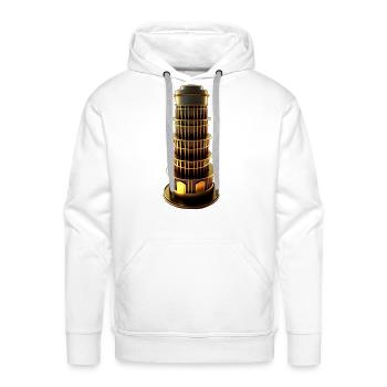 circular icon for of coin tower - Men's Premium Hoodie - white - Front - Liam (192cm)
