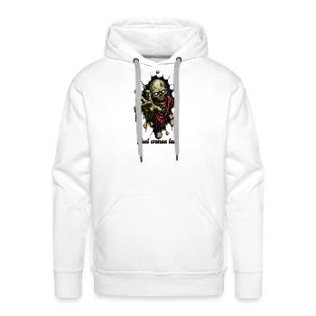 Just Wanna Talk Zombie  - Men's Premium Hoodie - white - Front - Liam (192cm)