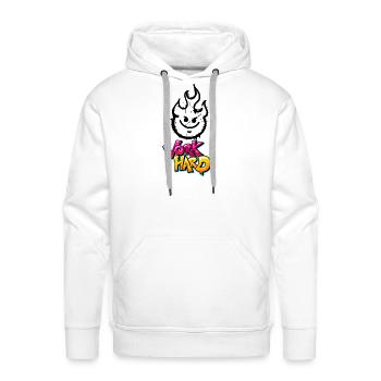 Graffiti Flame Work Hard Urban Design - Men's Premium Hoodie - white - Front - Liam (192cm)