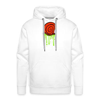 Snail shell Slime Disgusting Slimy Drops Dripping - Men's Premium Hoodie - white - Front - Liam (192cm)
