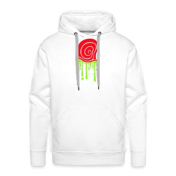 Snail shell Slime Disgusting Slimy Drops Dripping - Men's Premium Hoodie - white - Front - Liam (192cm)