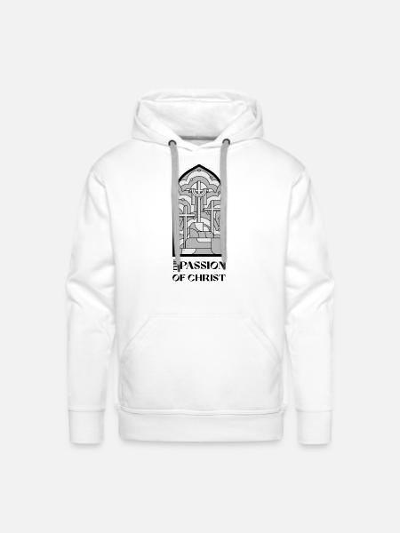 The Passion Of Christ - Men's Premium Hoodie - white