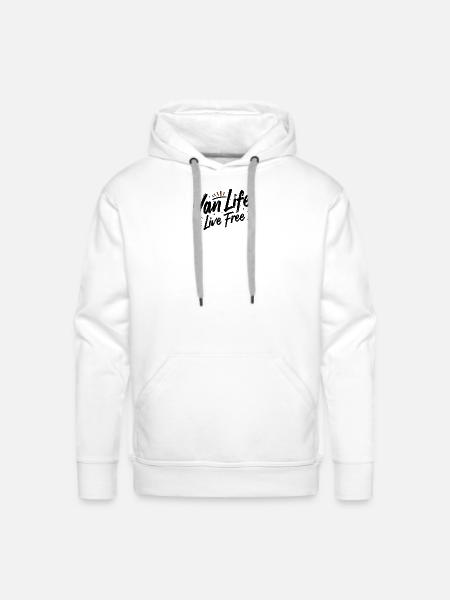 Van Life - Nocturnal Silhouette Sunburst - Men's Premium Hoodie - white
